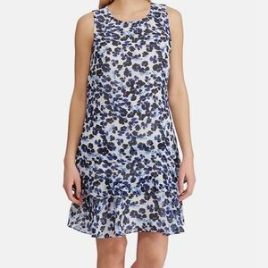 NWT Lauren Ralph Lauren Tiered-Ruffle Floral Dress Sz 14